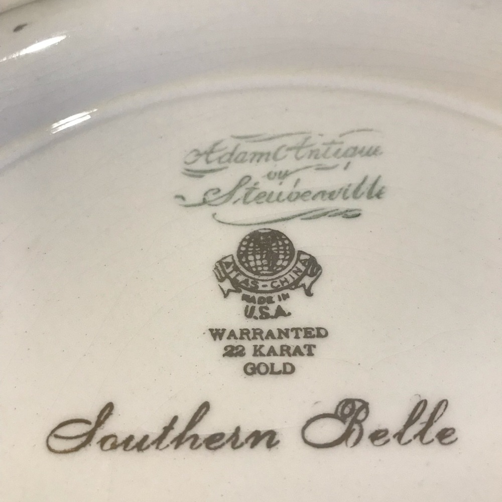SERVING PLATTER 22K gold TRIM - Picture 9 of 14
